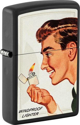 46295 Vintage Advertisement Windproof Lighter Set