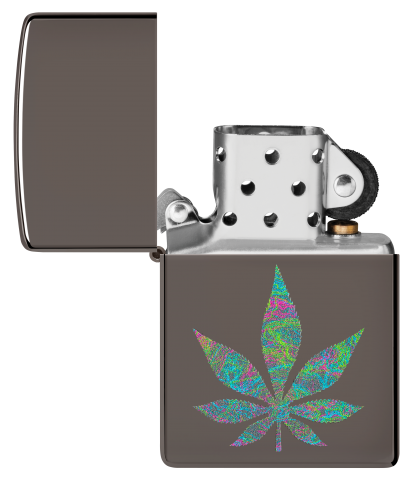 48578 Colorful Cannabis Leaf Windproof Lighter