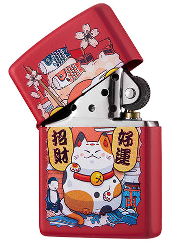 233-C-000016 Lucky Cat Windproof Lighter