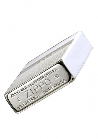 ZA-3-136B 1935 Replica Striped Windproof Lighter – Silver