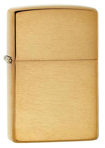 168 Armor Brushed Brass Windproof Lighter