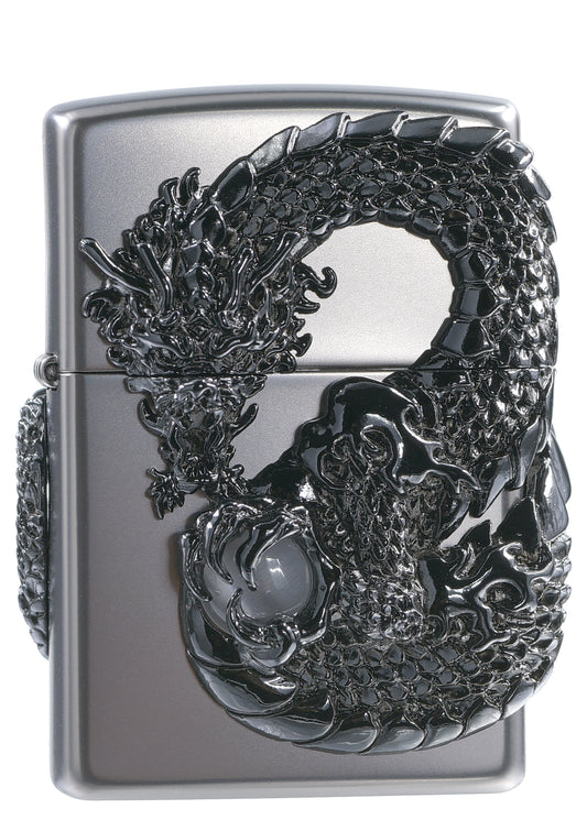 ZA-1-83A Dragon in Flight Windproof Lighter – Deep Black
