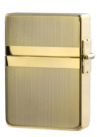 ZA-3-136A 1935 Replica Striped Windproof Lighter – Gold