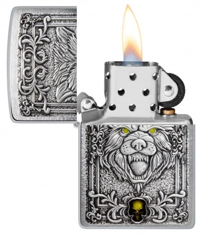 48690 Wolf Emblem Windproof Lighter