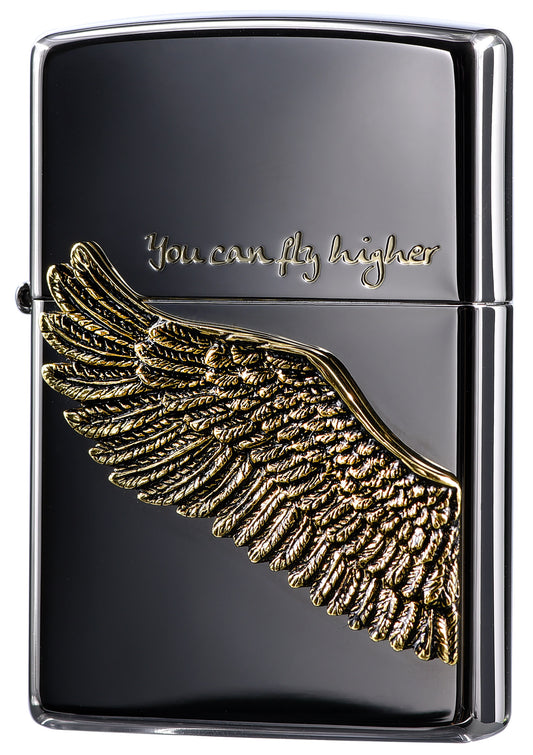 ZA-1-2A Wings in Flight Windproof Lighter – Black Ice