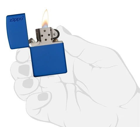229ZL Royal Blue Matte Zippo Logo Windproof Lighter