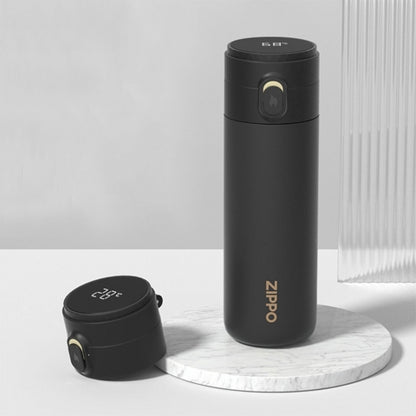 ZWB-CITY-030380 City Series Smart Flip-Top Insulated Bottle – Midnight Black, 380 ml