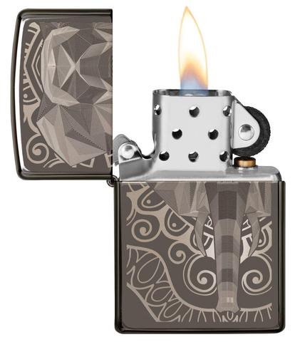 49074 Geometric Elephant Pattern Windproof Lighter