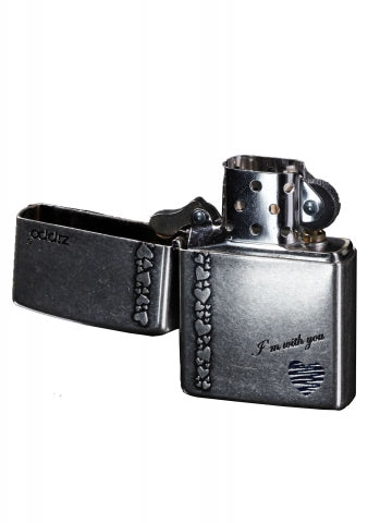 ZA-1-8 Born for You Blue Heart Windproof Lighter