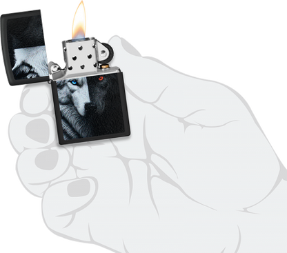46694 Two Wolves Within Windproof Lighter