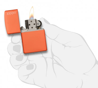 231ZL Orange Matte Zippo Logo Windproof Lighter