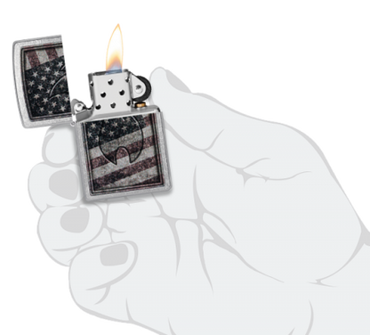 48180 American Flame Flag Windproof Lighter