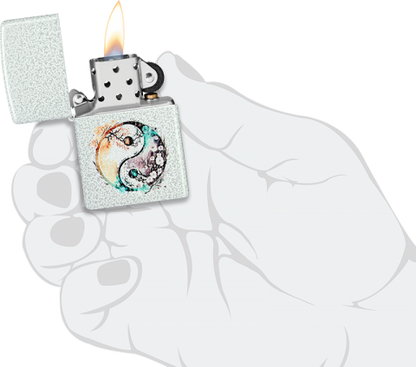 46249 Yin Yang Floral Windproof Lighter