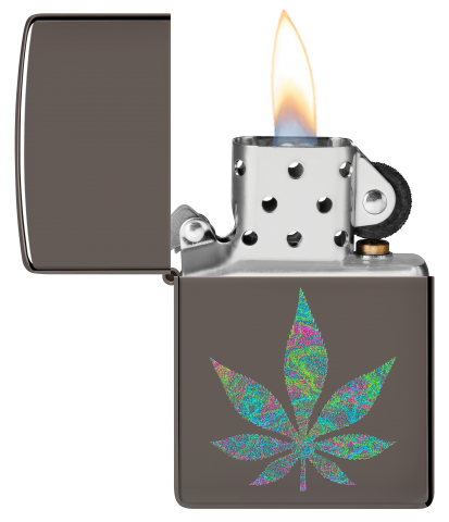 48578 Colorful Cannabis Leaf Windproof Lighter