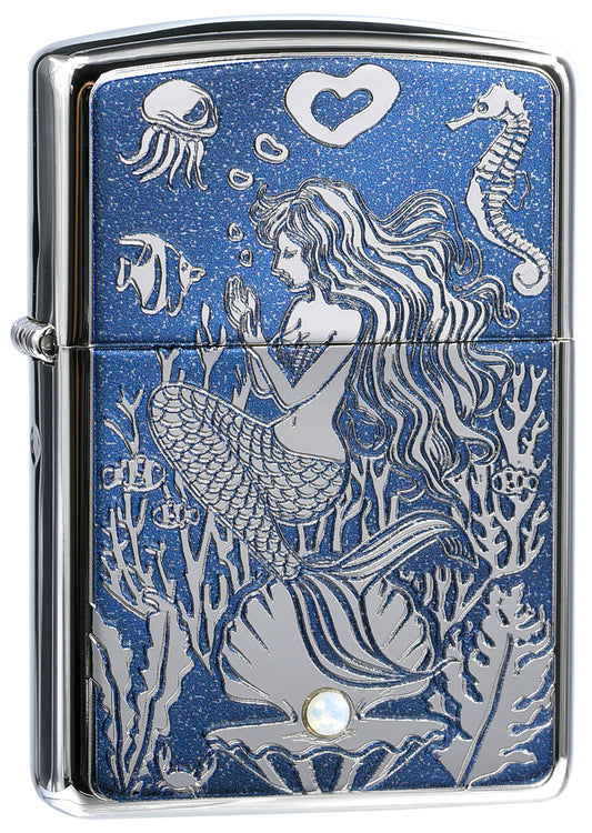 ZA-4-55A Undersea Pearl Mermaid (Armor) Windproof Lighter