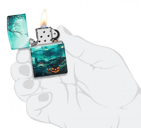 48389 Haunted Cemetery Windproof Lighter