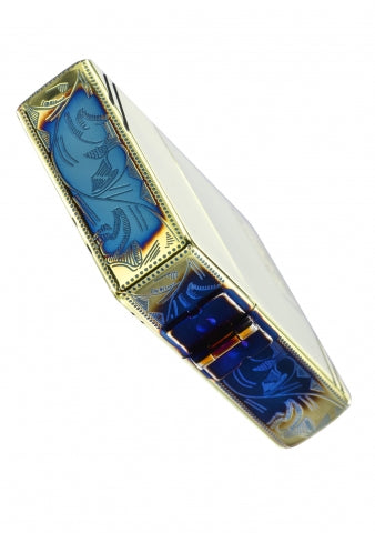 ZA-3-167A 1935 Replica Diagonal Vine Pattern Windproof Lighter – Darkened Gold