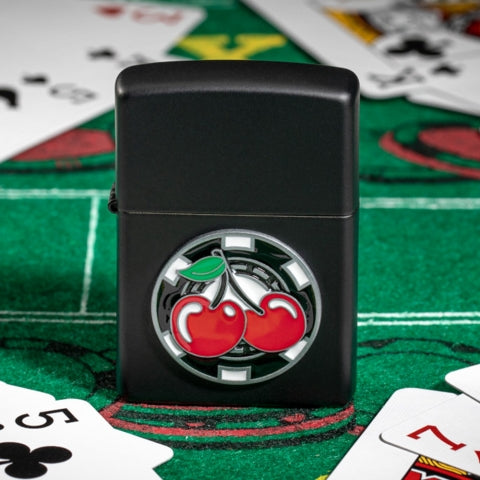 48905 Cherry Poker Chips Windproof Lighter