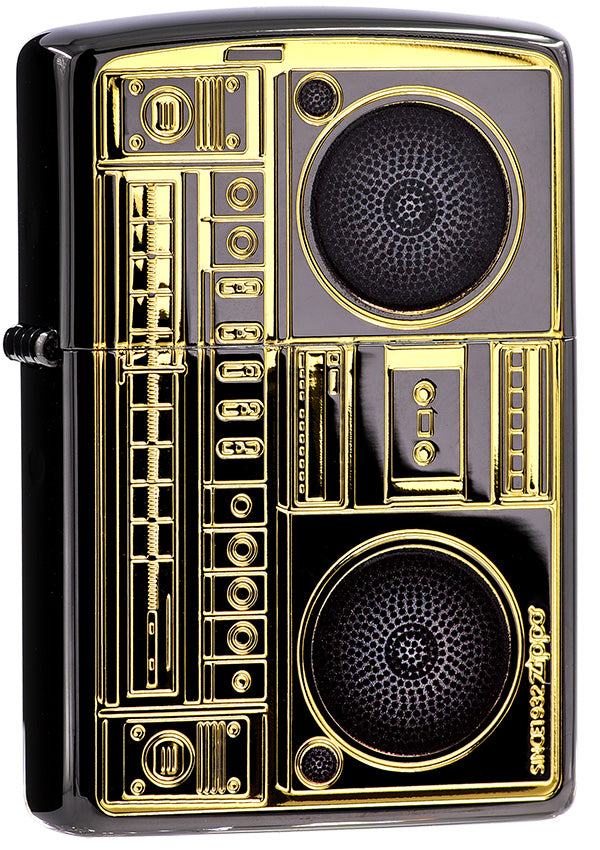 ZA-6-J29 Retro Audio Soul - Gold GD Recorder Windproof Lighter