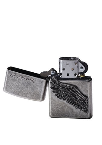 ZA-1-2B Wings in Flight Windproof Lighter – Antique Silver