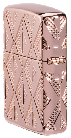 49702 Armor® Rose Gold Geometric Crystal Windproof Lighter