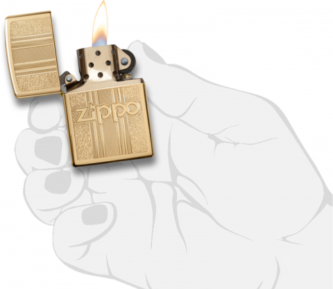 29677 Retro Brass Texture Design Windproof Lighter