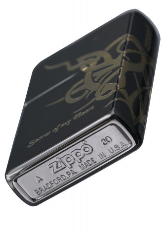 ZA-1-31A #心中的秘密(黑冰金)防風打火機