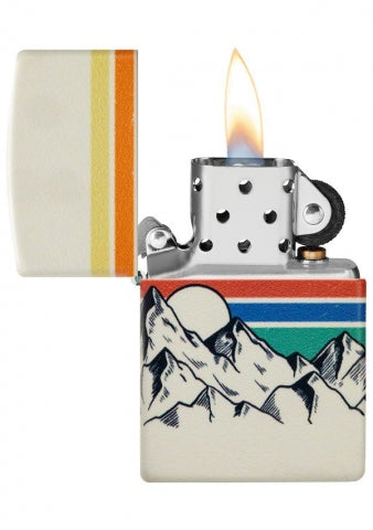48573 Mountain Sunset Windproof Lighter