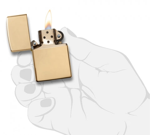 254B High Polish Brass Windproof Lighter