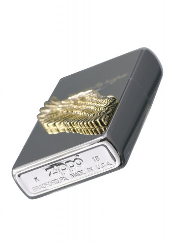 ZA-1-2A Wings in Flight Windproof Lighter – Black Ice