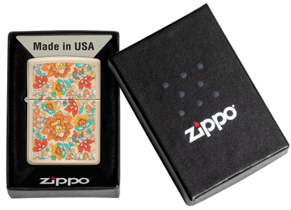 49770 Classic Floral Design Windproof Lighter