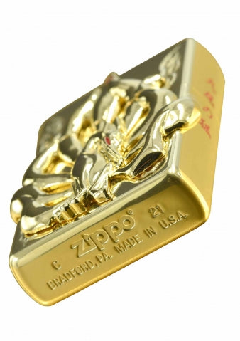 ZA-5-163A Nine-Tailed Fox Windproof Lighter – Gold