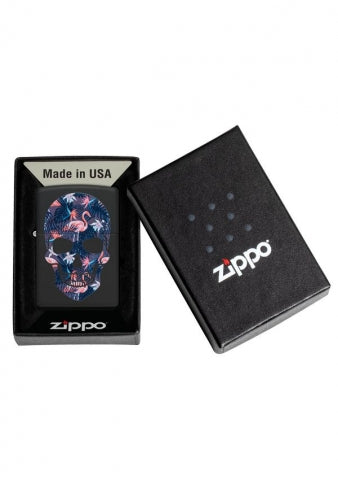 49771 Flamingo Skull Windproof Lighter