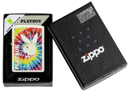 48373 Playboy Windproof Lighter (Includes Blue-Light Keychain, Assorted Color)