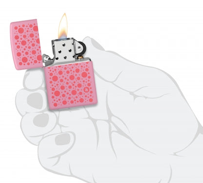 46170 Pink Spots Windproof Lighter