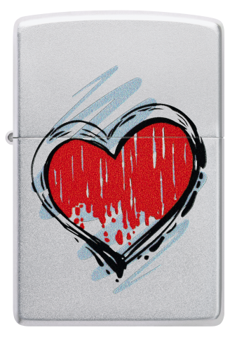 46803 2025 Graffiti Red Heart Windproof Lighter