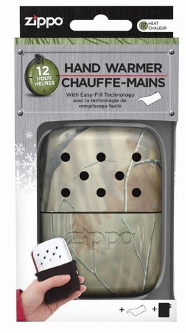 40455 Zippo 12-Hour Refillable Hand Warmer – Camouflage (Limited-Time 355 ml Fuel Gift)