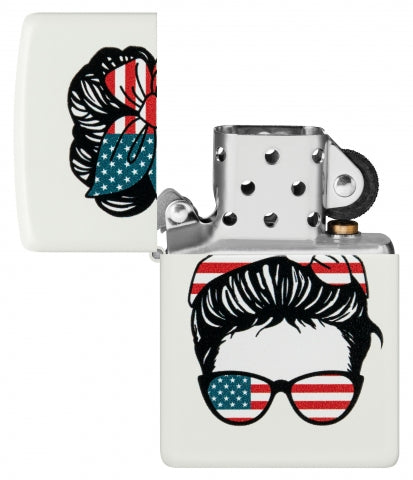 46156 American Woman Design Windproof Lighter