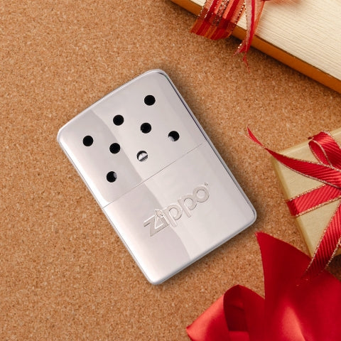40451 Zippo 6-Hour Refillable Hand Warmer – Silver (Limited-Time 355 ml Fuel Gift)