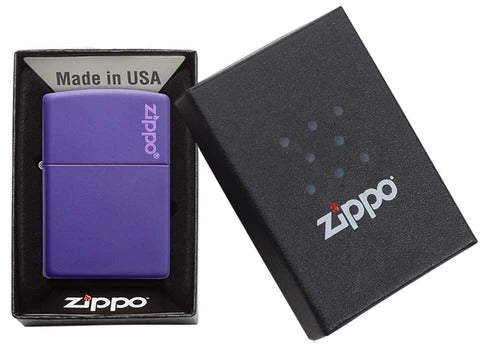 237ZL Purple Matte Zippo Logo Windproof Lighter