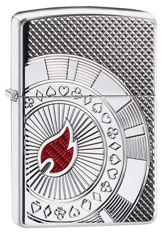 49058 Flame Poker Chips (Armor) Windproof Lighter