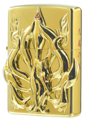 ZA-5-163A Nine-Tailed Fox Windproof Lighter – Gold