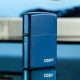 20446ZL High Polish Blue Zippo Logo